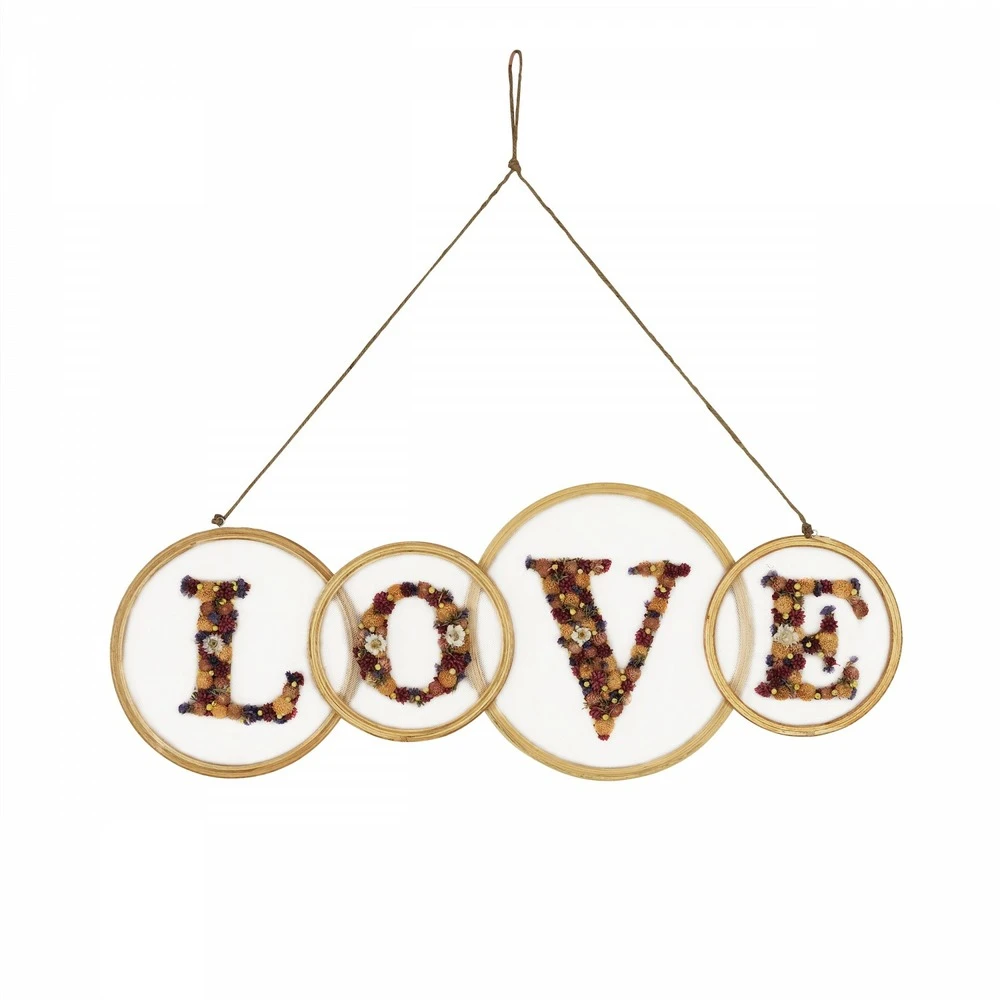 Fleurs Séchées Suspension Murale 86x2x33cm 4 Fleurs Séchées Suspension Murale 86x2x33cm – Image 2