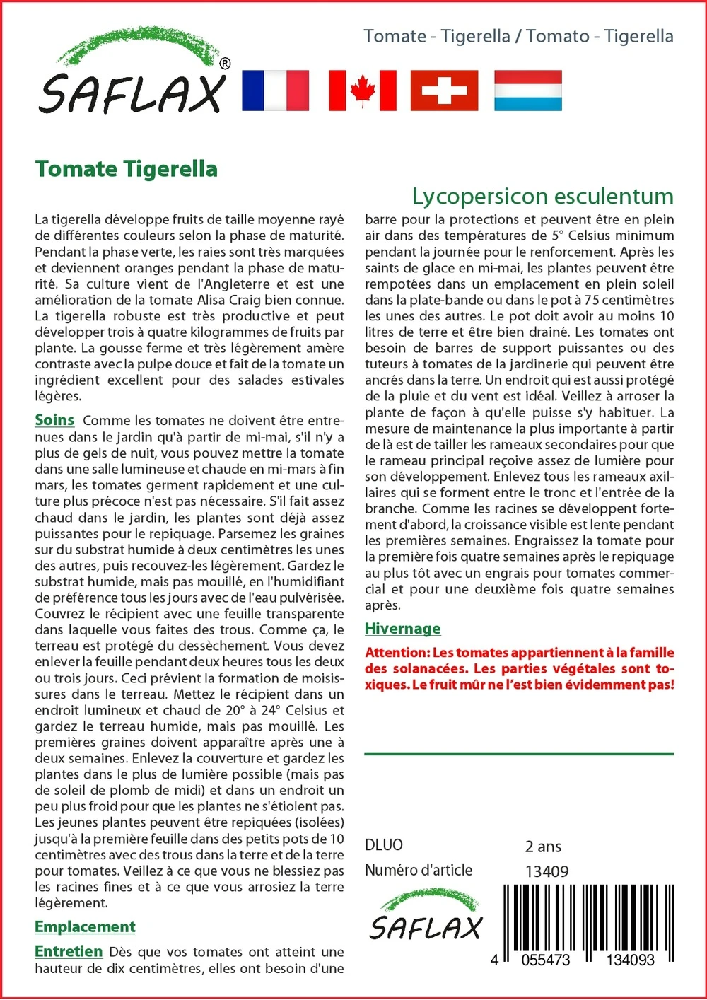 Kit De Culture - Tomate Tigerella - 10 Graines - Lycopersicon Esculentum 5 Kit De Culture - Tomate Tigerella - 10 Graines - Lycopersicon Esculentum – Image 3