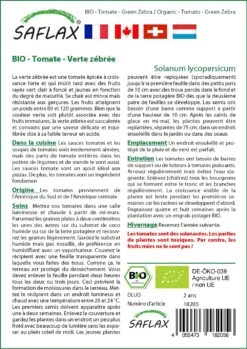 Kit De Culture - Bio - Tomate - Verte Zébrée - 10 Graines - Solanum Lycopersicum -VIDA Plantes Magasin 640641b0524e49.03619157