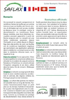 Kit De Culture - Romarin - 100 Graines - Rosmarinus Officinalis -VIDA Plantes Magasin 640641bc5a3695.92918308