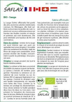 Kit De Culture - Bio - Sauge - 60 Graines - Salvia Officinalis -VIDA Plantes Magasin 640641bf633633.78306731