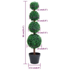 VIDAXL Plante De Buis Artificiel Avec Pot Forme De Boule Vert 90 Cm -VIDA Plantes Magasin 68e5405c0efe6fd7